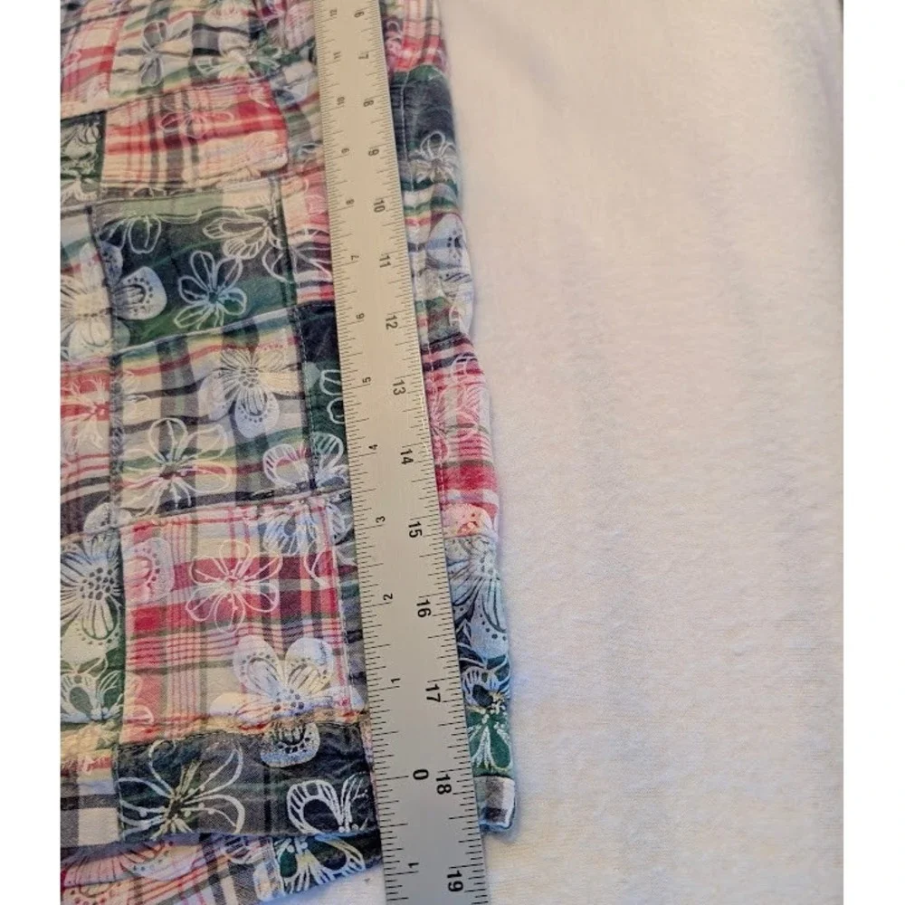 Charleston Threads Patchwork Plaid Shorts Mens 38 Multicolor‎ Madras